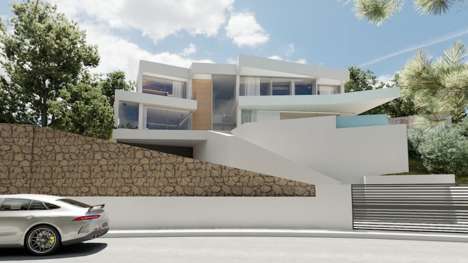 Designvilla mit Panoramablick auf das Meer in Altea in Medvilla Spanje