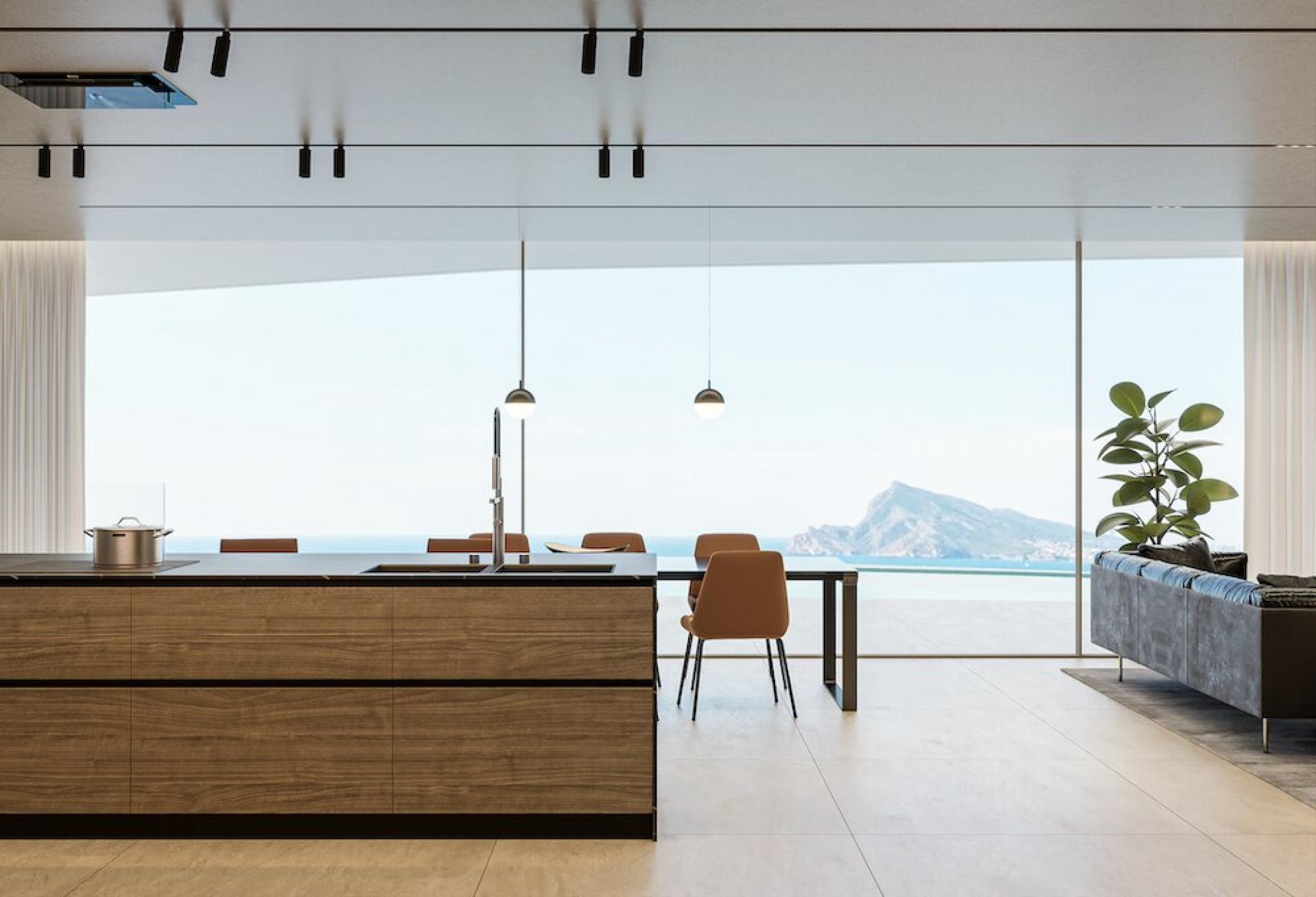 Designvilla mit Panoramablick auf das Meer in Altea in Medvilla Spanje