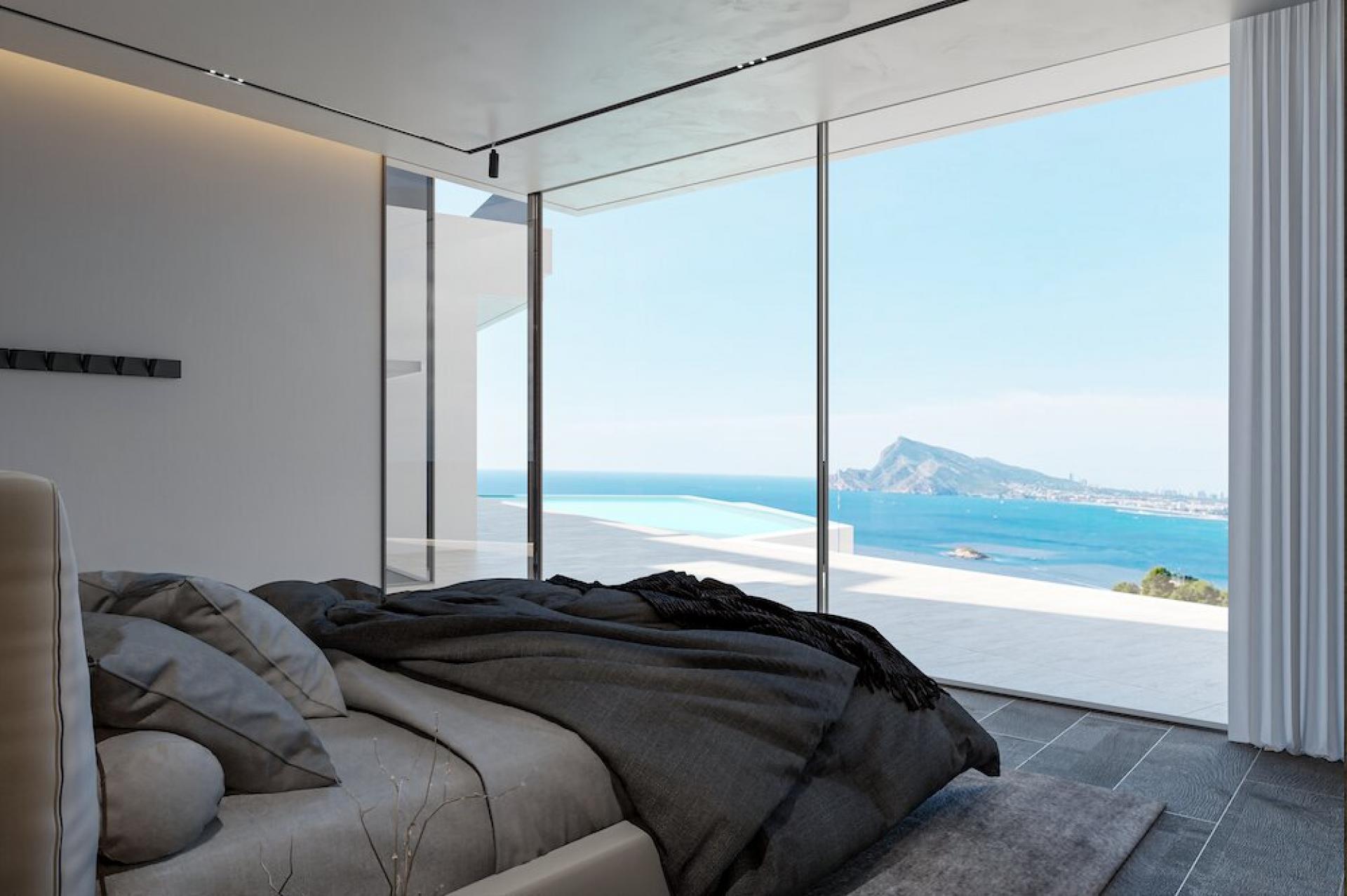 Designvilla mit Panoramablick auf das Meer in Altea in Medvilla Spanje