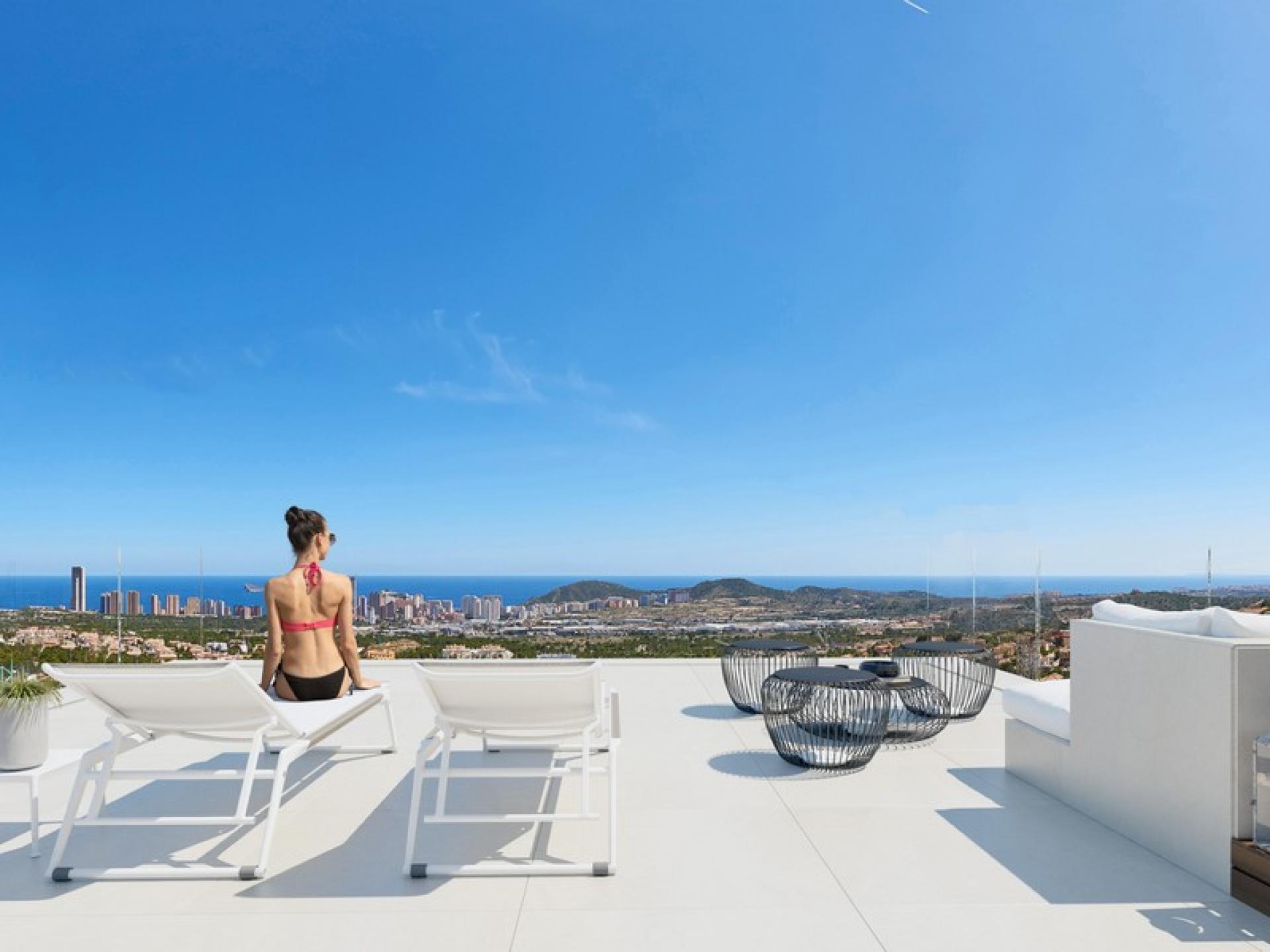 Super-Deluxe-Villa mit herrlichem Meerblick in Finestrat in Medvilla Spanje