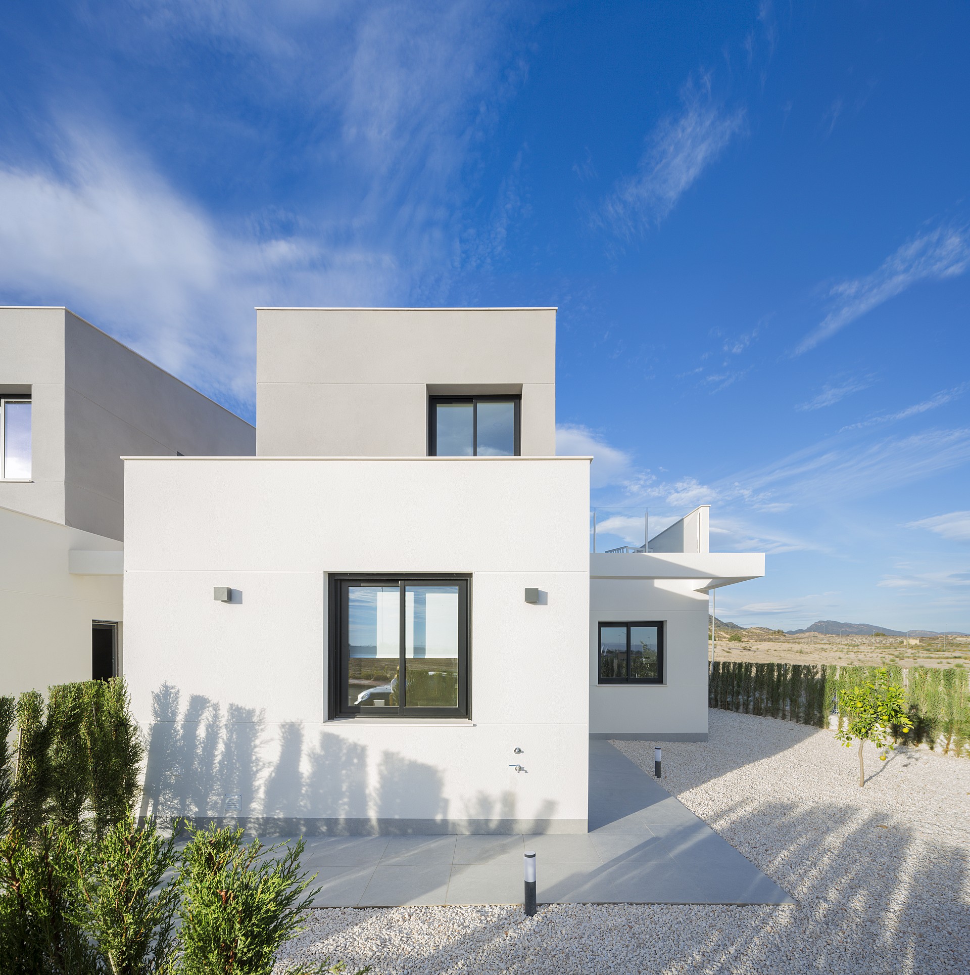 Reihenhäuser im Dorf Altaona, Costa Cálida, Spanien in Medvilla Spanje