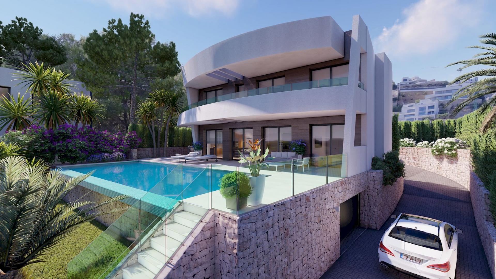 Luxusvilla mit Meerblick in Moraira in Medvilla Spanje