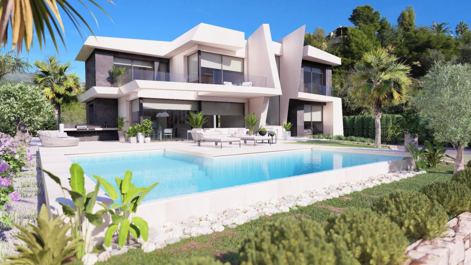 Projekt für eine wunderschöne Villa mit Panoramablick auf das Meer in Medvilla Spanje