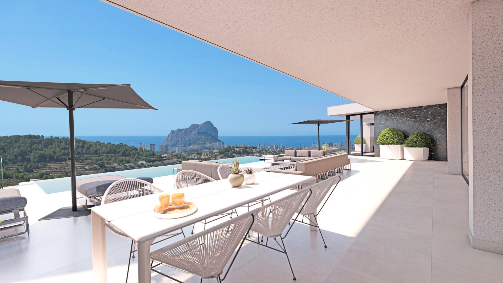 Projekt – Moderne Villa mit Panoramablick in Calpe in Medvilla Spanje