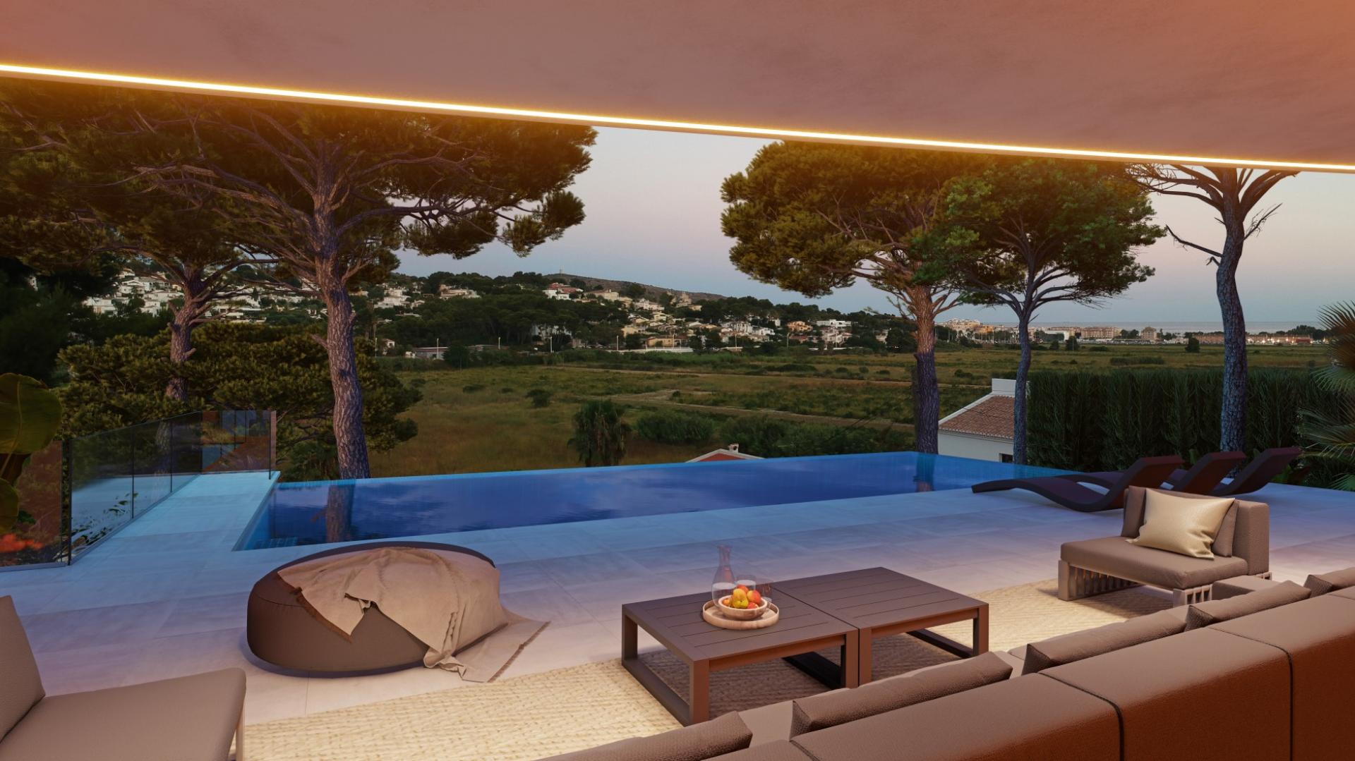 Wunderschöne Luxusvilla mit Meerblick in Moraira in Medvilla Spanje