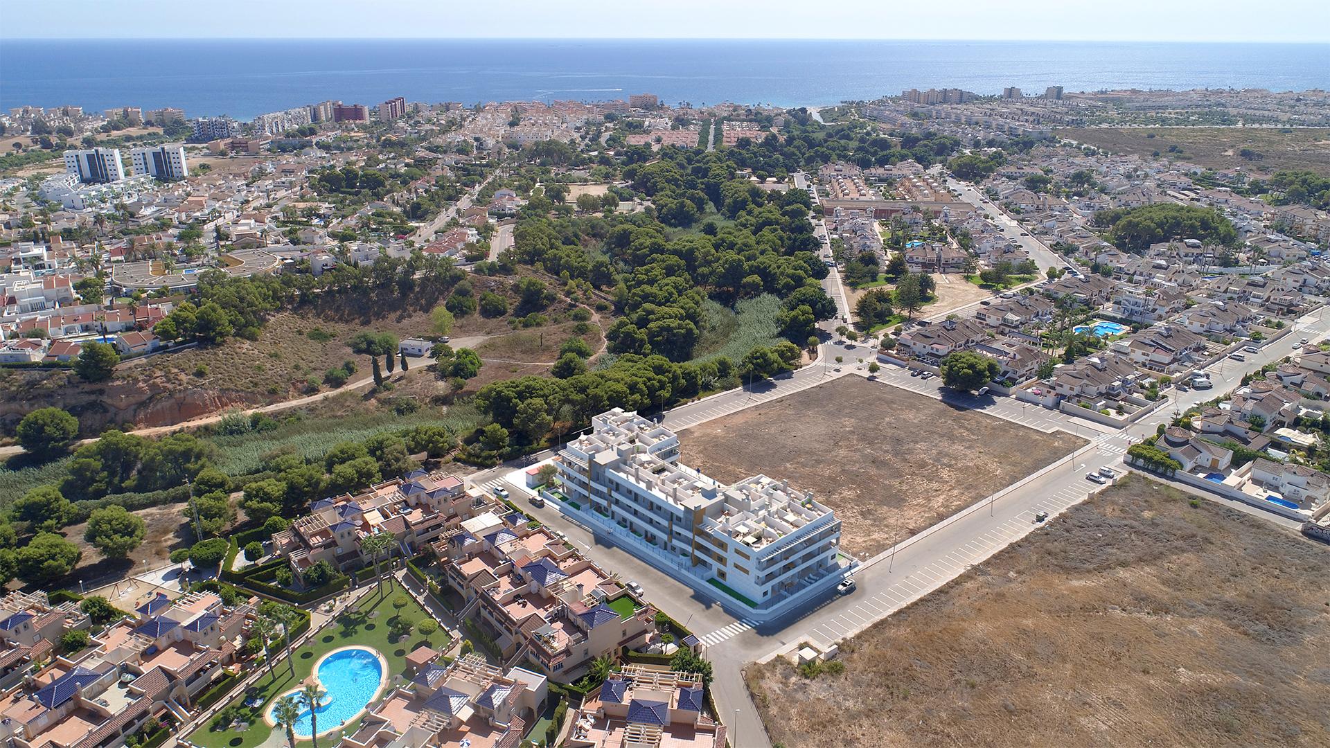 Neubau in der Nähe des Strandes von Mil Palmeras, zwischen Campoamor und Torre de la Horadada in Medvilla Spanje