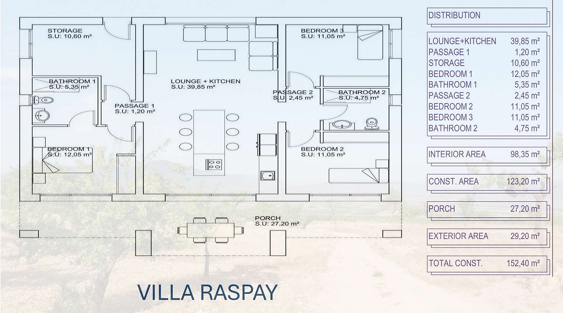 3 !bedroom Villa ! EN Aspe in Medvilla Spanje